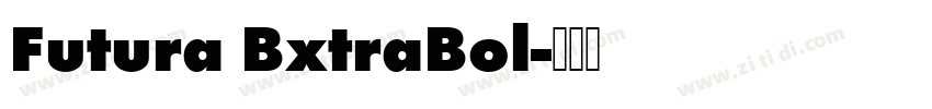 Futura BxtraBol字体转换